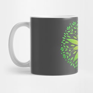 Flower Mandala in green Mug